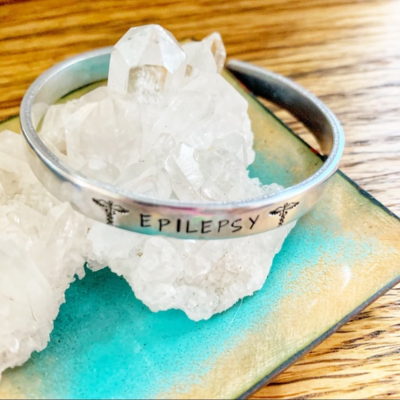 🆕 Epilepsy Medical Alert Personalized Stainless Cuff Bracelet - Picture 2 of 4